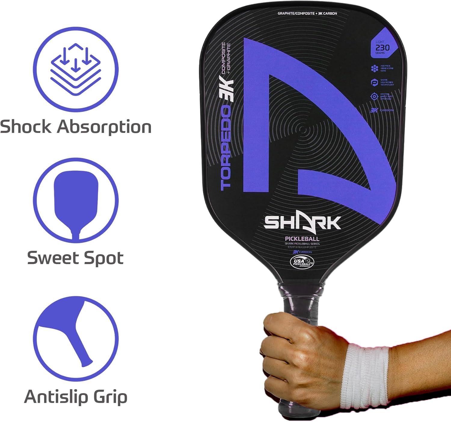 Raquete de Pickleball Shark Torpedo 4