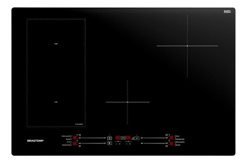 Cooktop 4 Bocas de Indução Brastemp com Flexizone 1