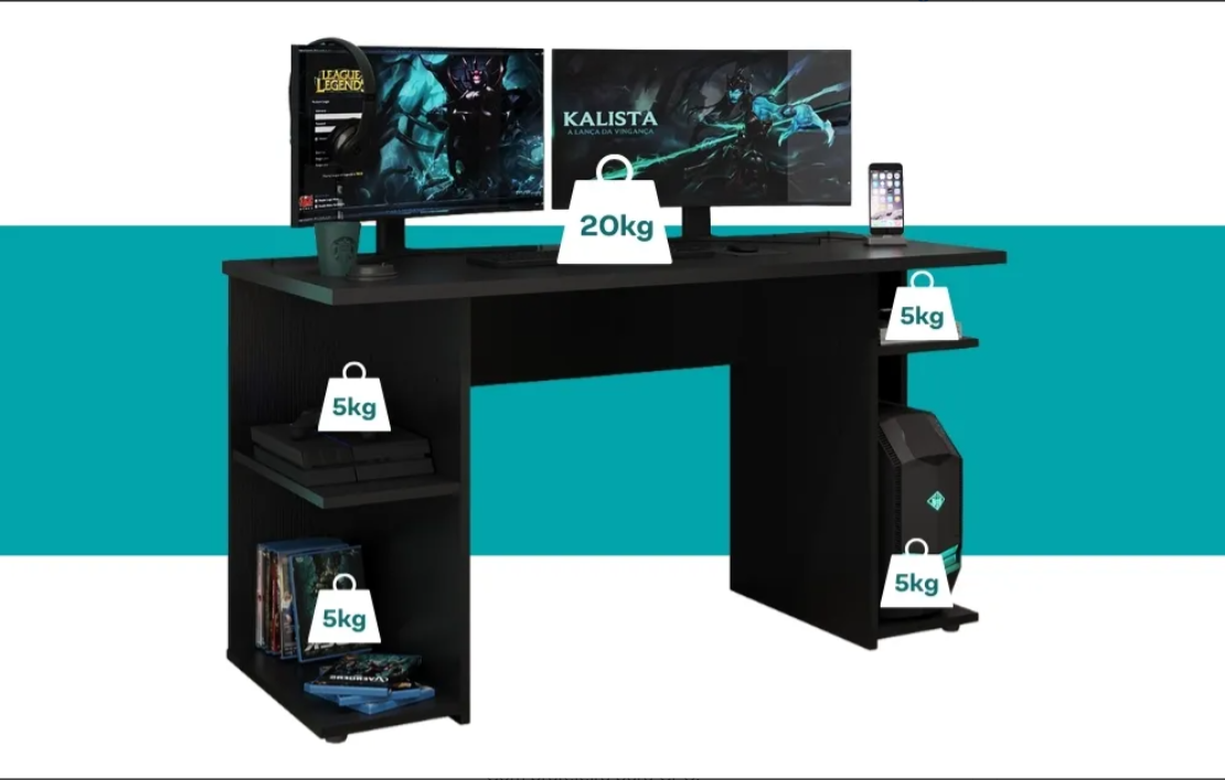 Mesa Gamer Escrivaninha para Computador 3