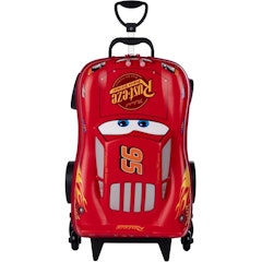 Mochilha Infantil de Rodinha Carros Relâmpago Mcqueen 3D Maxtoy