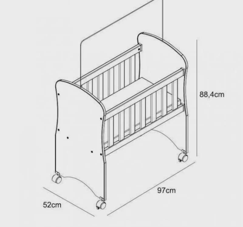 Mini Berço Peroba 3
