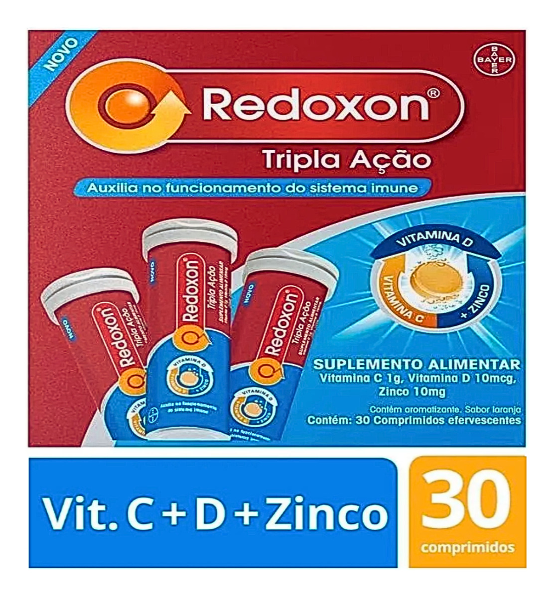 Comprido Efervescente Vitamina C Tripla Ação 2