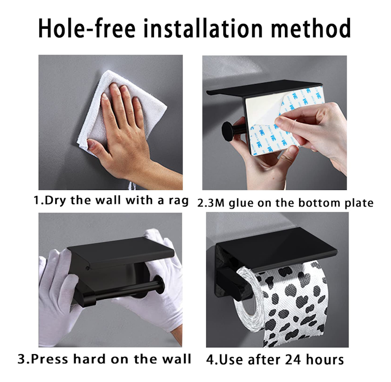Suporte Autoadesivo de Papel Higiênico com Prateleira 5