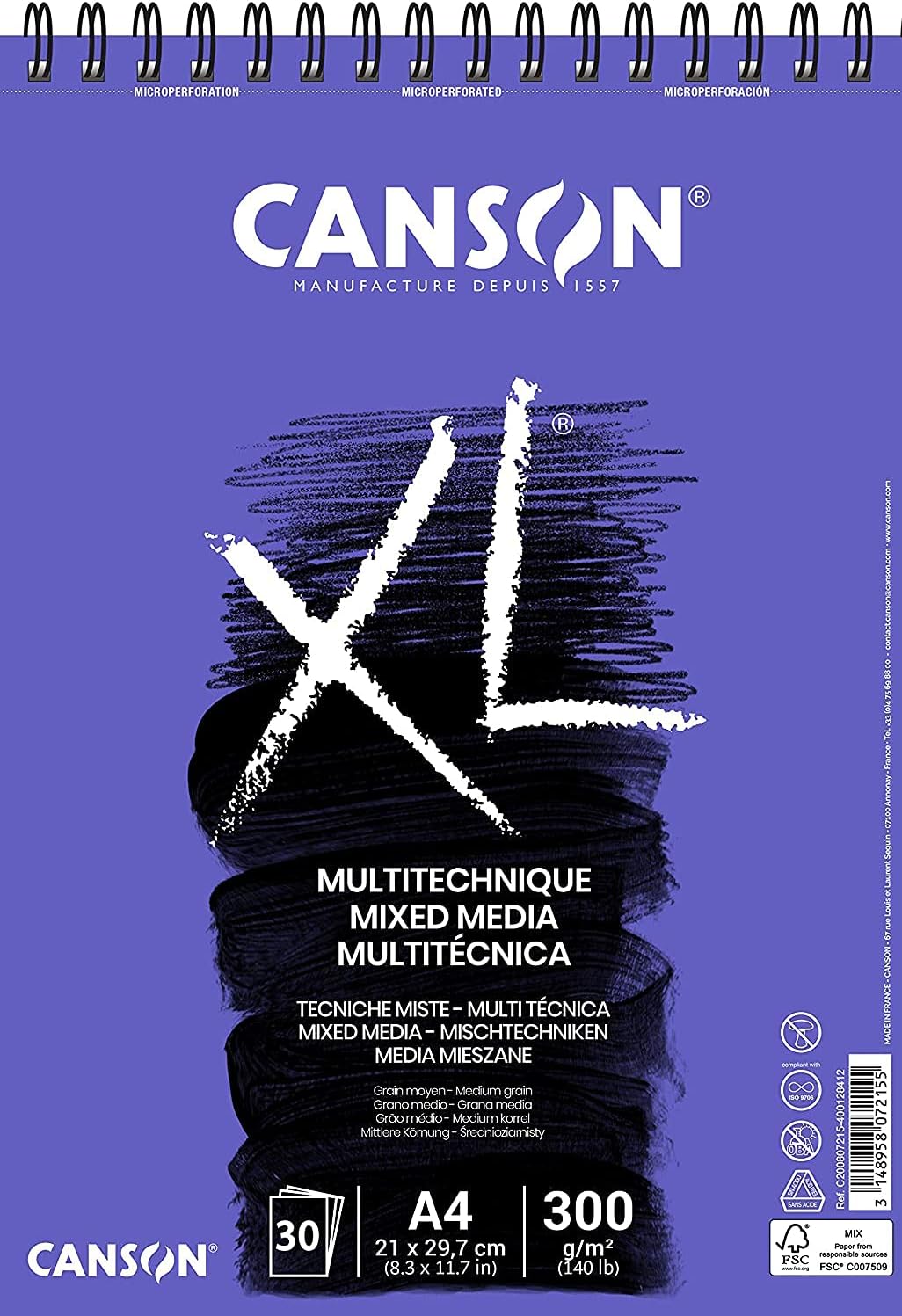 Sketchbook Canson XL Mixed Media Textured 1