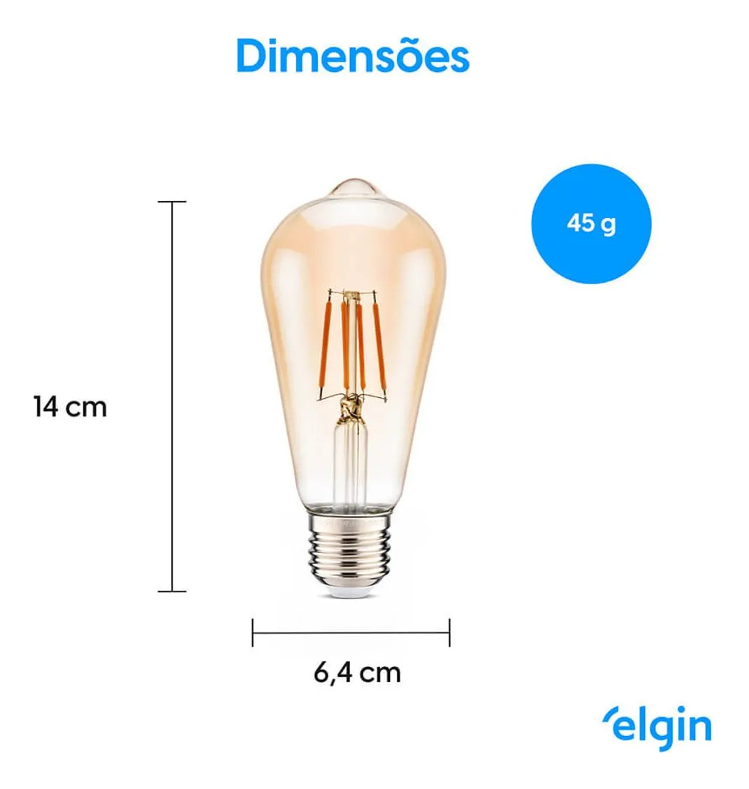 Lâmpada de Filamento Smart Led ST64 3
