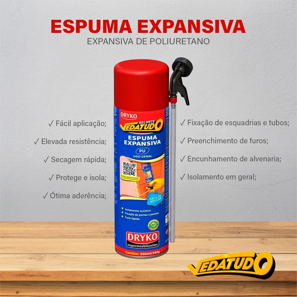 Espuma Expansiva 500 ml 340 g 2