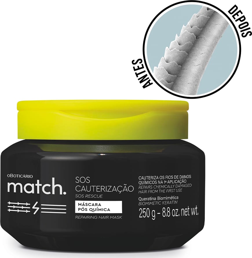 Máscara Capilar Pós-Química Match SOS Cauterização 2