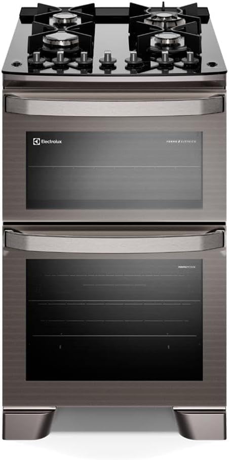 Fogão 4 bocas Electrolux Cinza Experience Mesa de Vidro 1