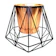 BTC Cachepô de Metal Cobre Base Preta 1