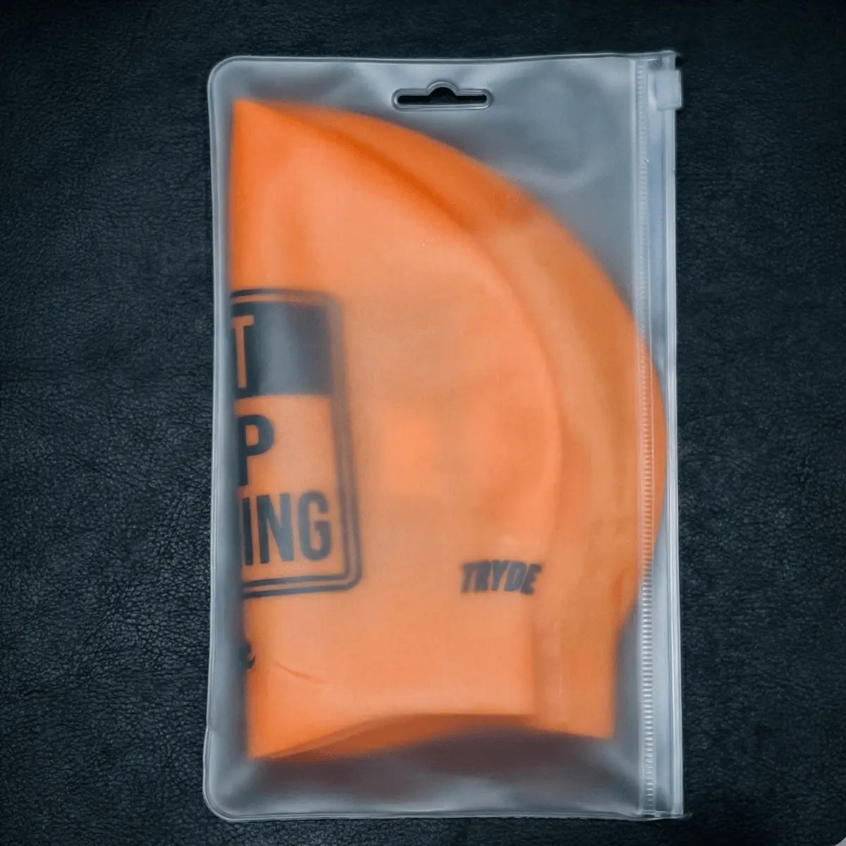Touca de Natação Laranja Médio em Silicone sem Emenda Tryde 4