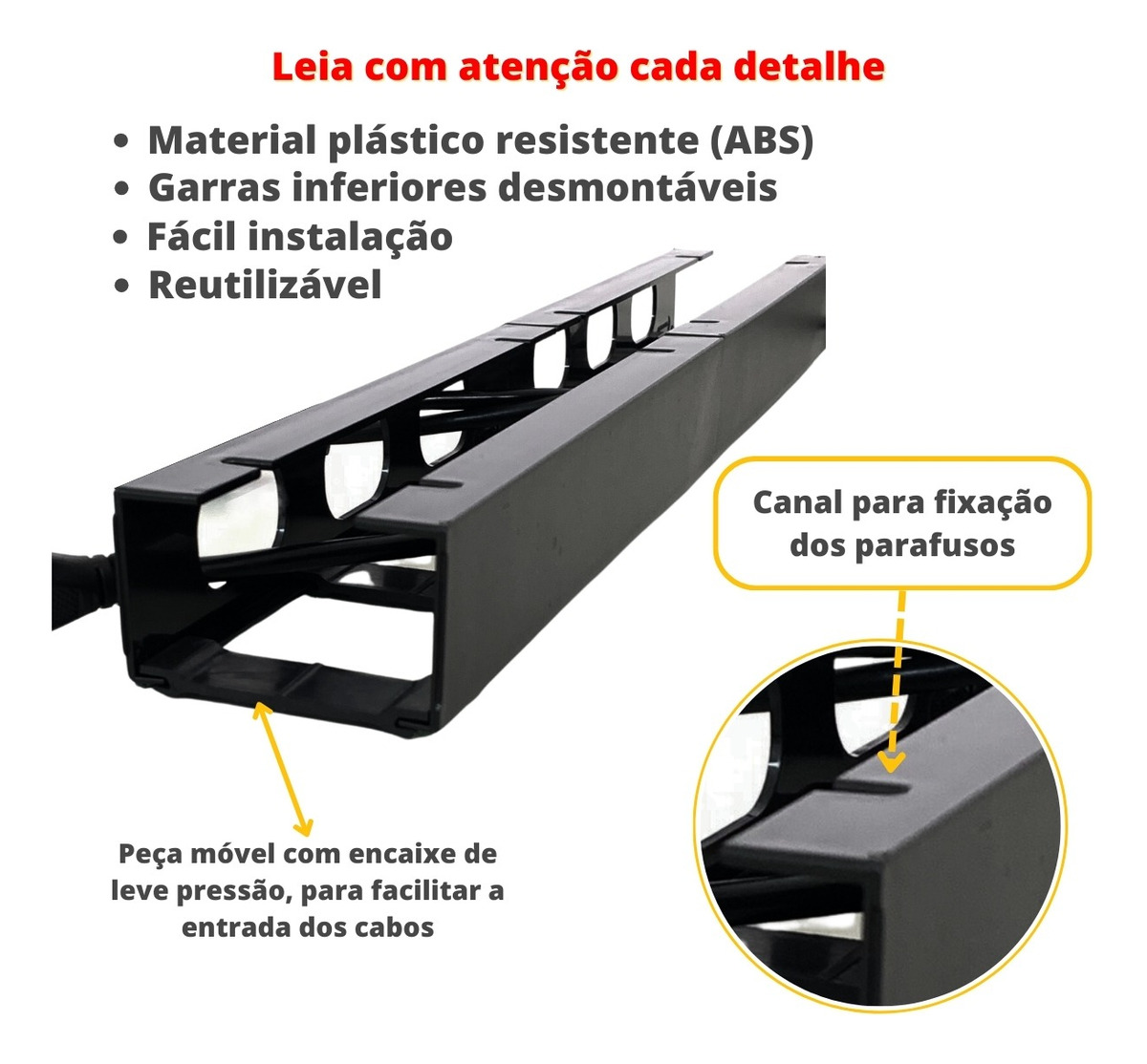 Organizador de Fios e Cabos Modulado Abcfixadores 2