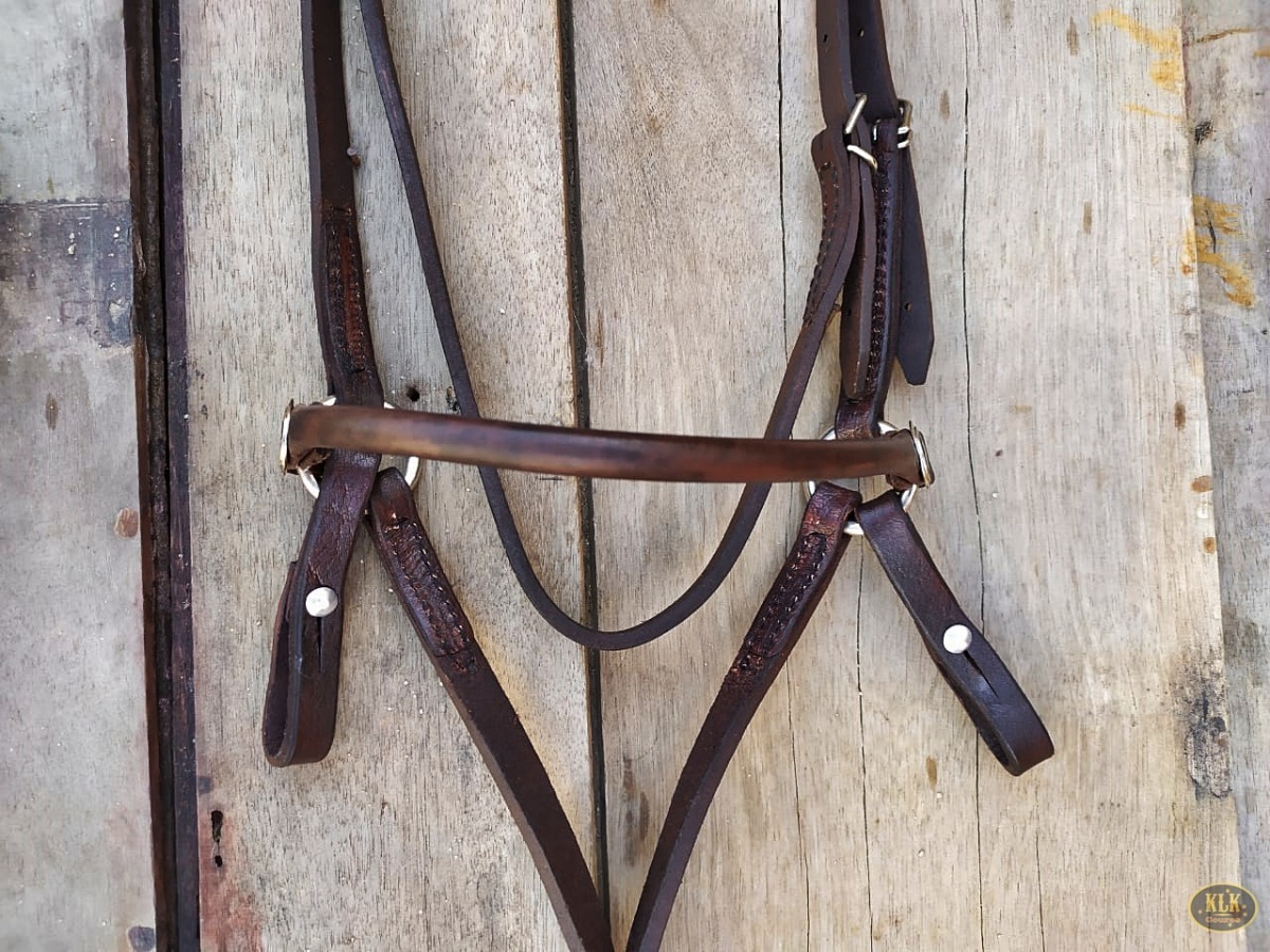 Cabresto Cabeçada de Couro para Cavalo com Corda 5