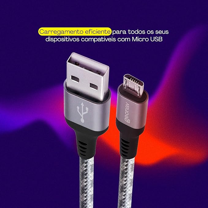 Cabo Micro USB Ultra Resistente – Titanium 2