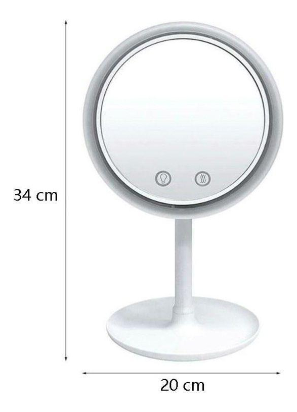 Espelho Maquiagem LED Ventilador 3