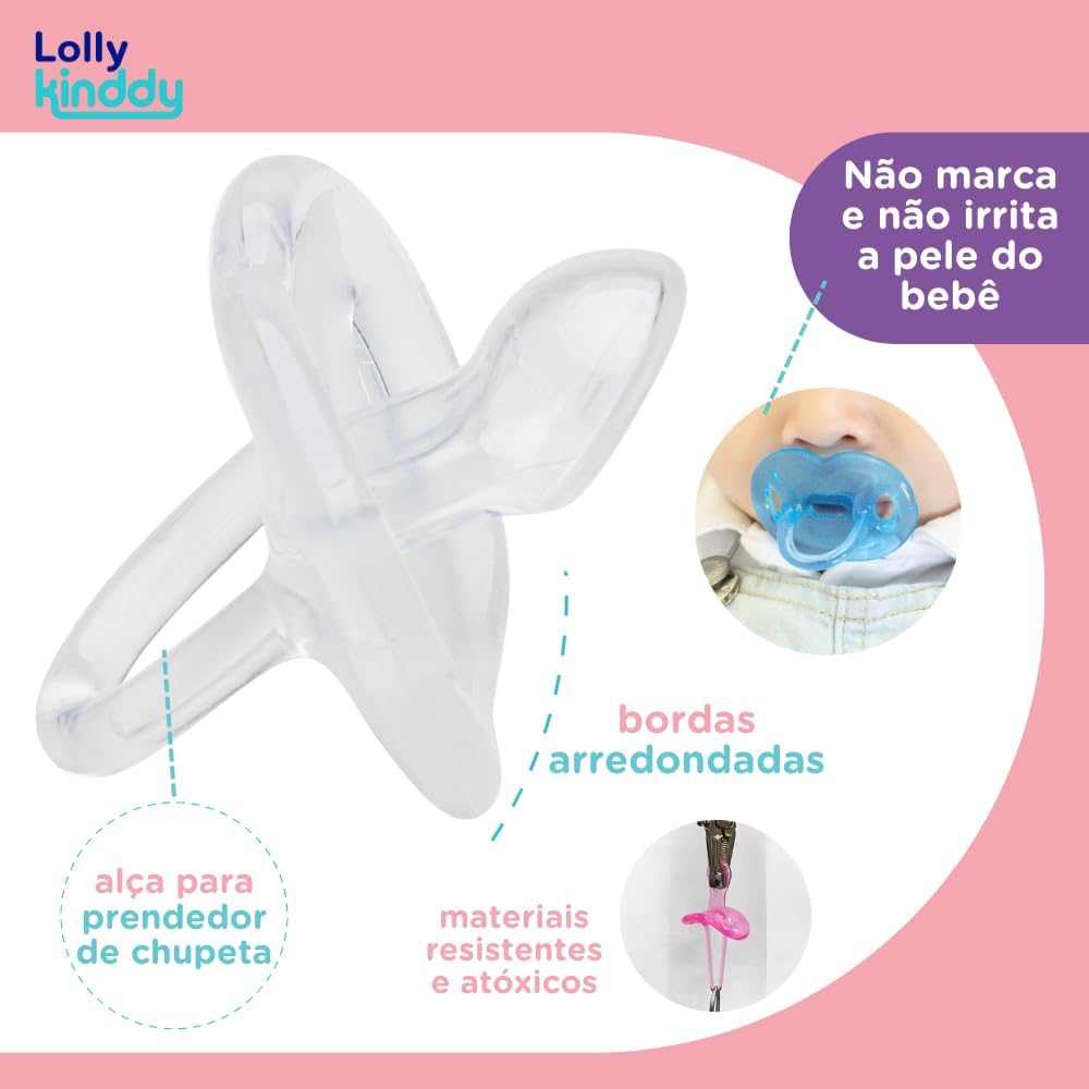 Chupeta 100% Silicone Lolly Kinddy 3
