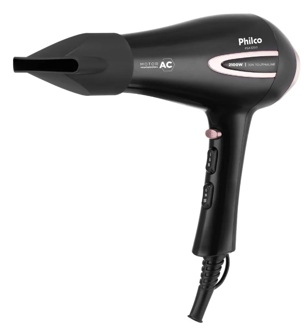 Secador de Cabelo com Íons Tourmaline 2100 W 2