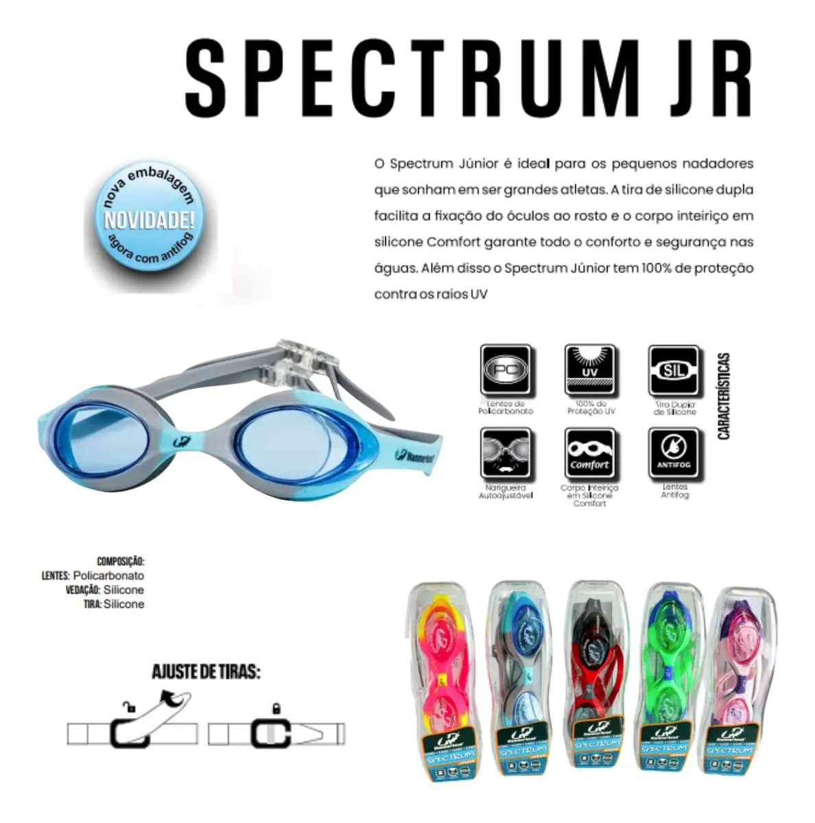 Óculos de Natação Spectrum Jr 3