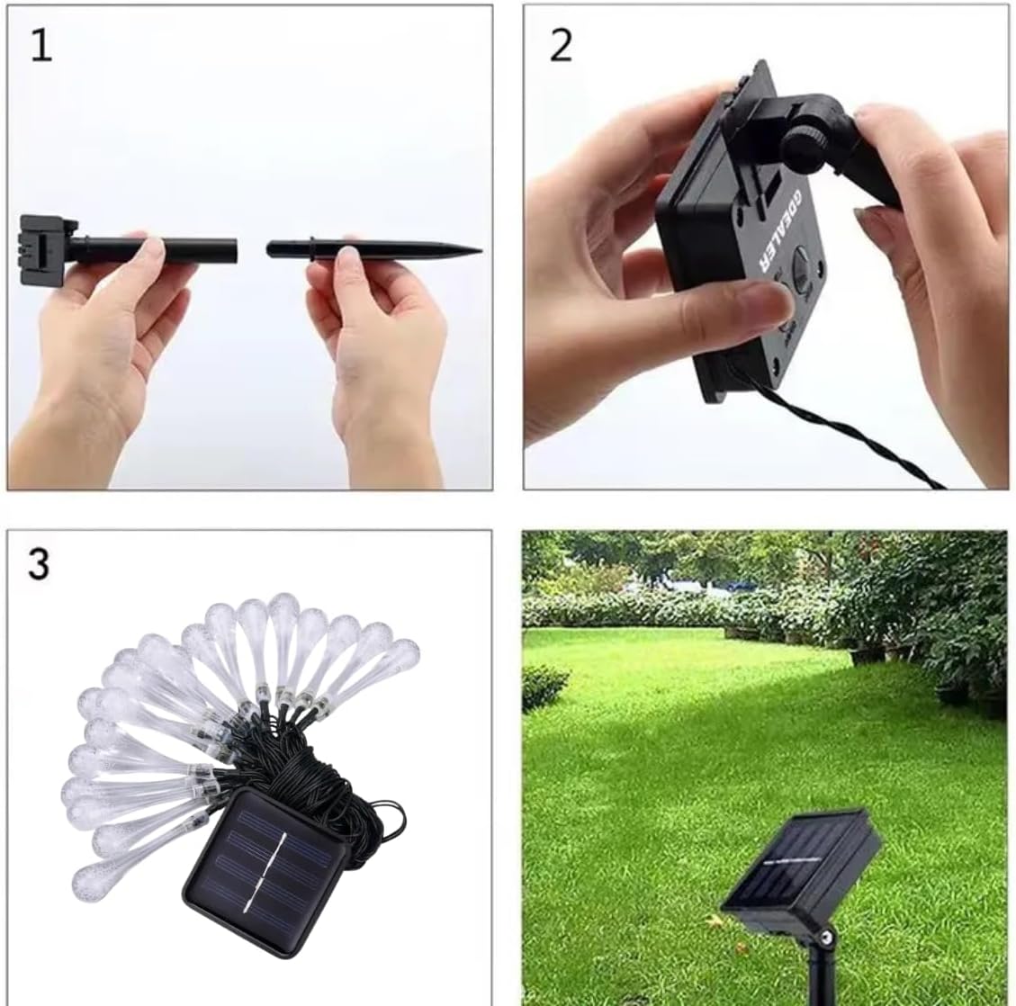 Pisca-Pisca LED Solar 9,5 m 50 Luzes 3