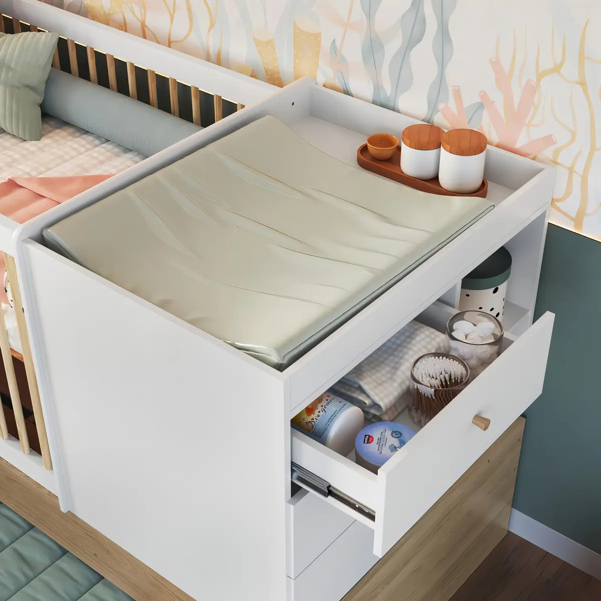 Berço Cama Multifuncional com Auxiliar 3