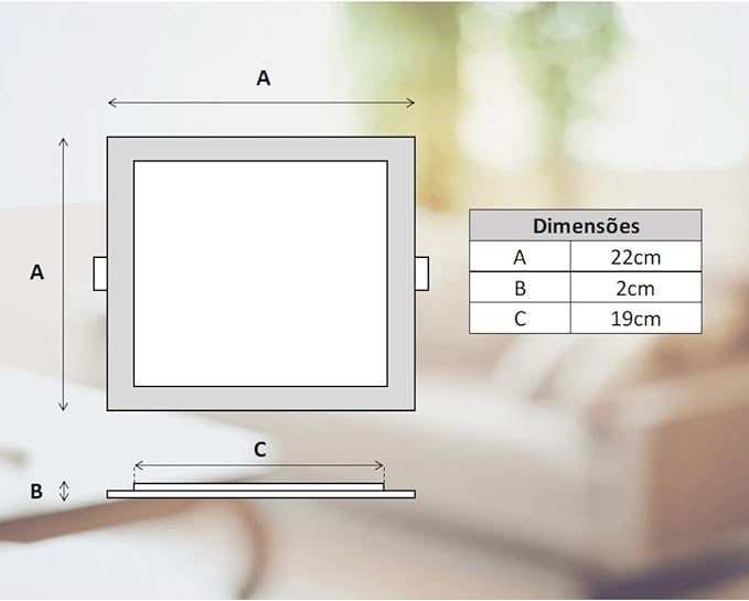 Painel Pop Embutir Quadrado 3
