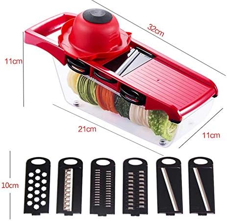 Mandoline Slicer Nicer Fatiador Cortador de Legumes 6 em 1 2