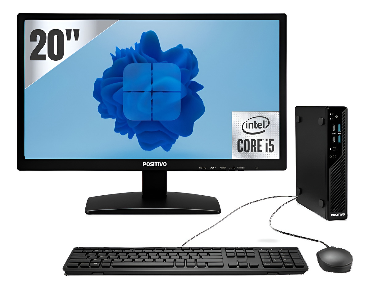 CPU Positivo Master C6200 Mini Core I5 10 Geração 16 GB RAM e 500 SSD + Monitor 1