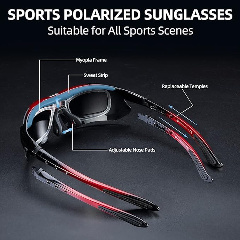Óculos de Ciclismo 5 Lentes Polarizado Rockbros Cronos 3