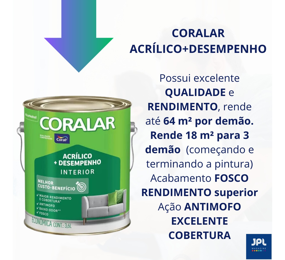 Coralar Acrílico Mais Desempenho 3,6 L 4
