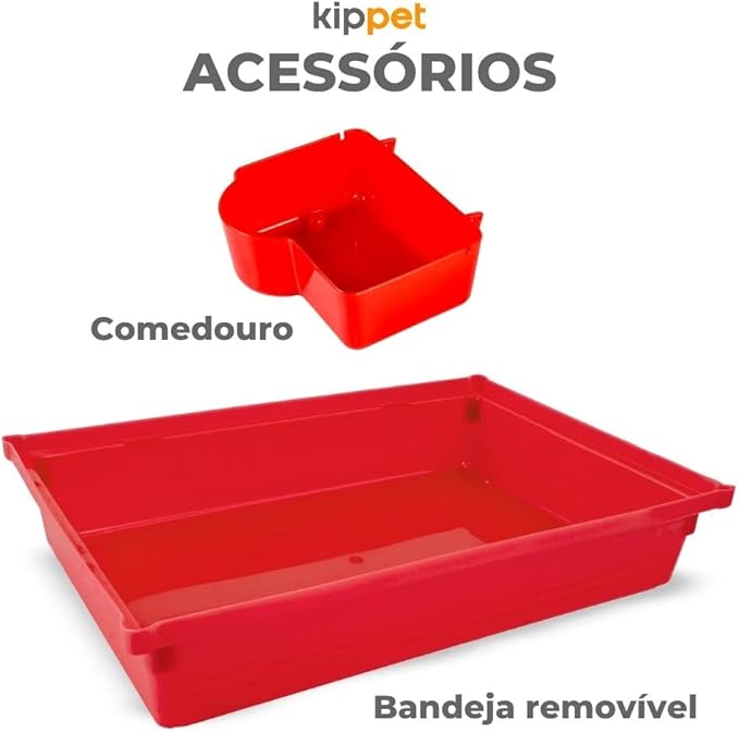 Gaiola para Coelho Teto Reto 4
