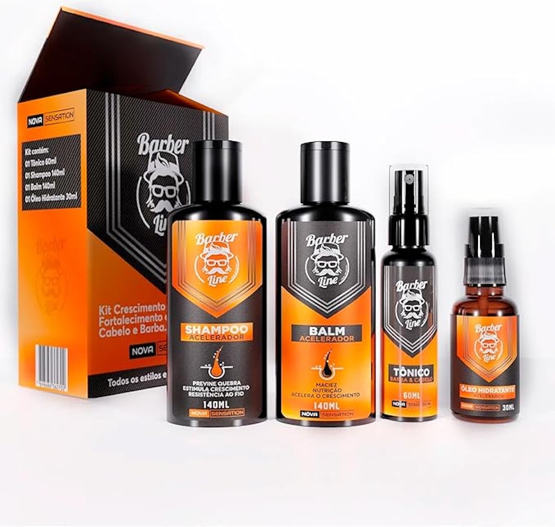 Kit Crescimento e Fortalecimento para Cabelo e Barba Barber Line 1