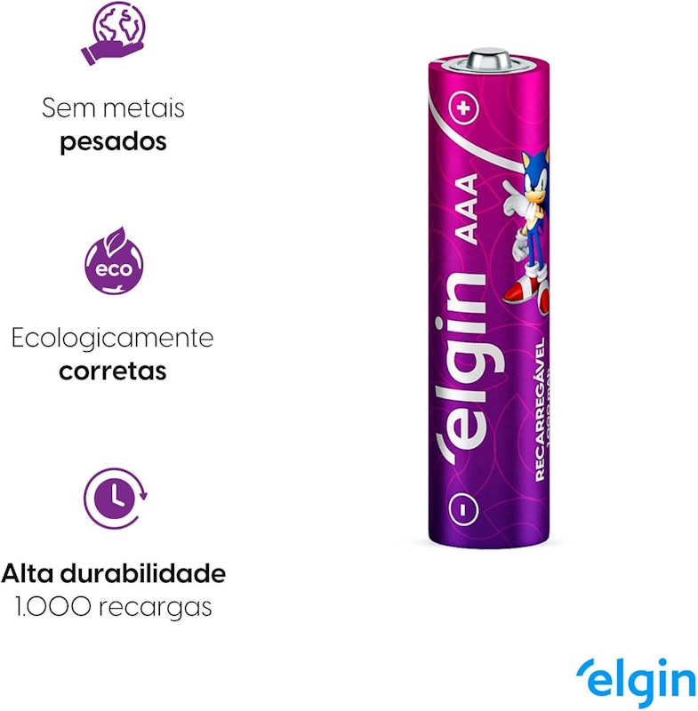 Pilhas Recarregáveis AAA 4