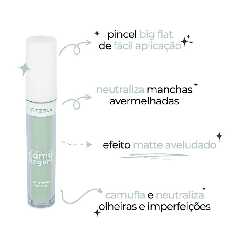 Corretivo Camuflagem – Verde - Vizzela 3