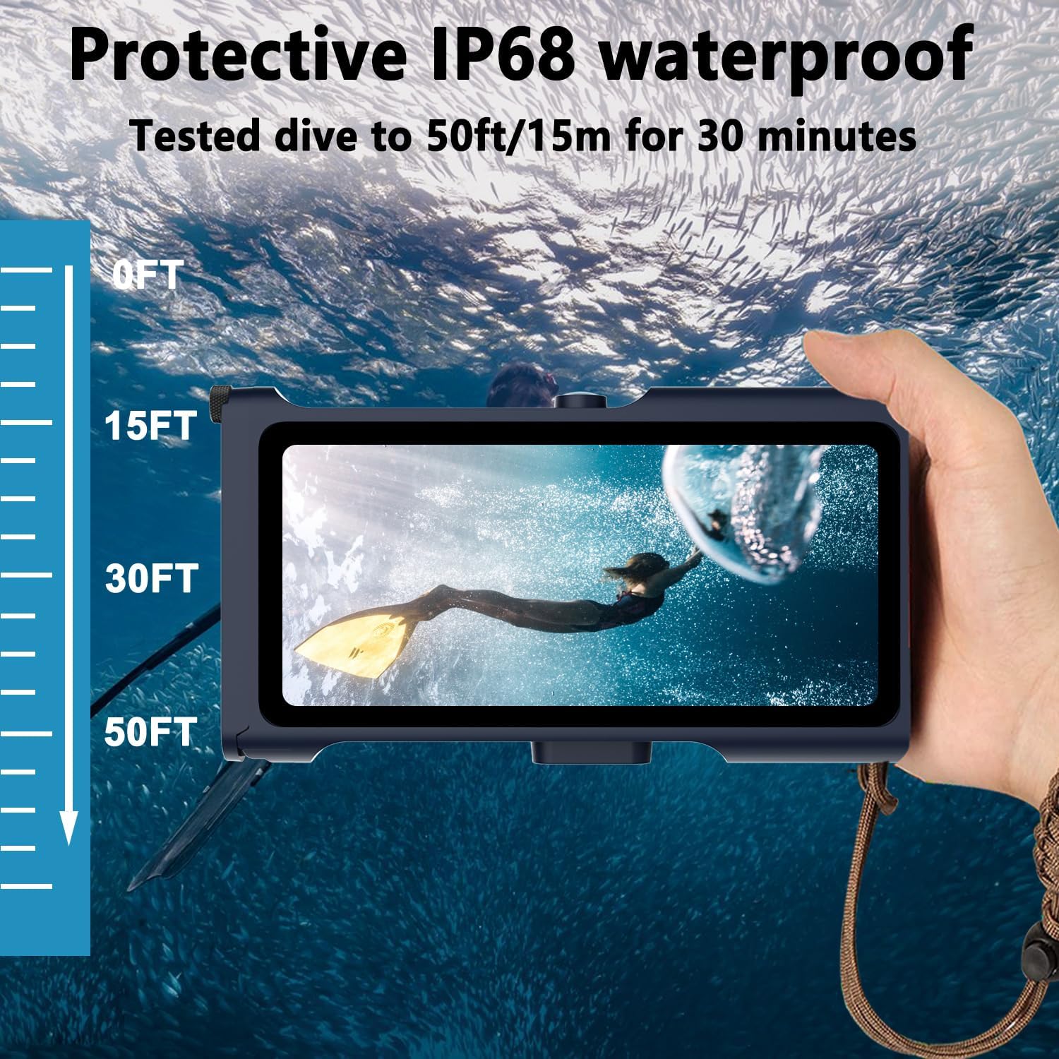 Capa à Prova D'Água Subaquática para Celular 3