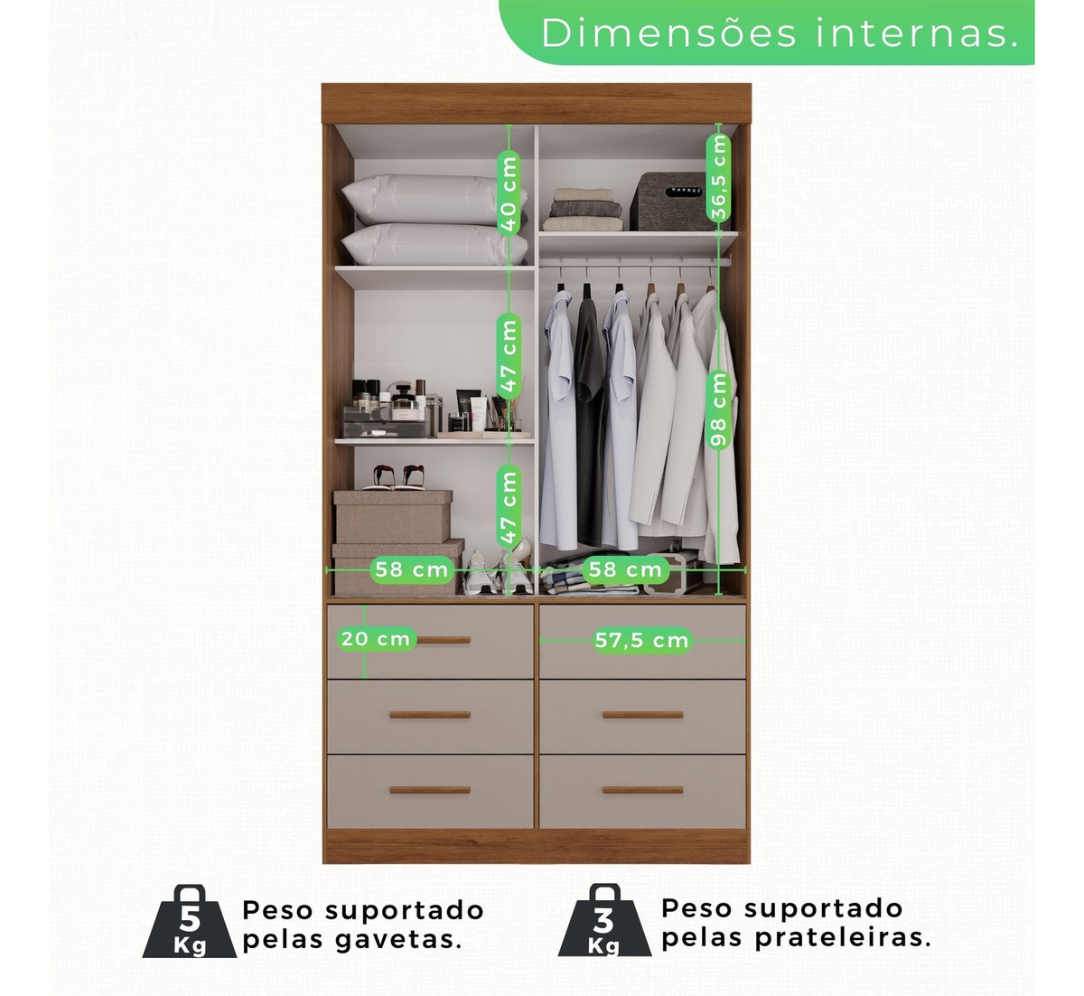 Roupeiro New Star 2 Portas 3