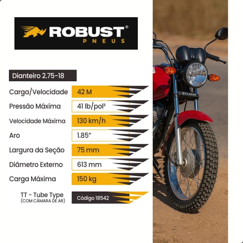 Pneu de Moto 2.75-18 Greitis Robust - RBT 121 4
