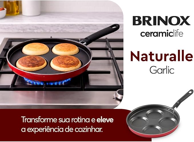 Frigideira 4 Ovos Brinox Naturalle Antiaderente Ceramic Life 2