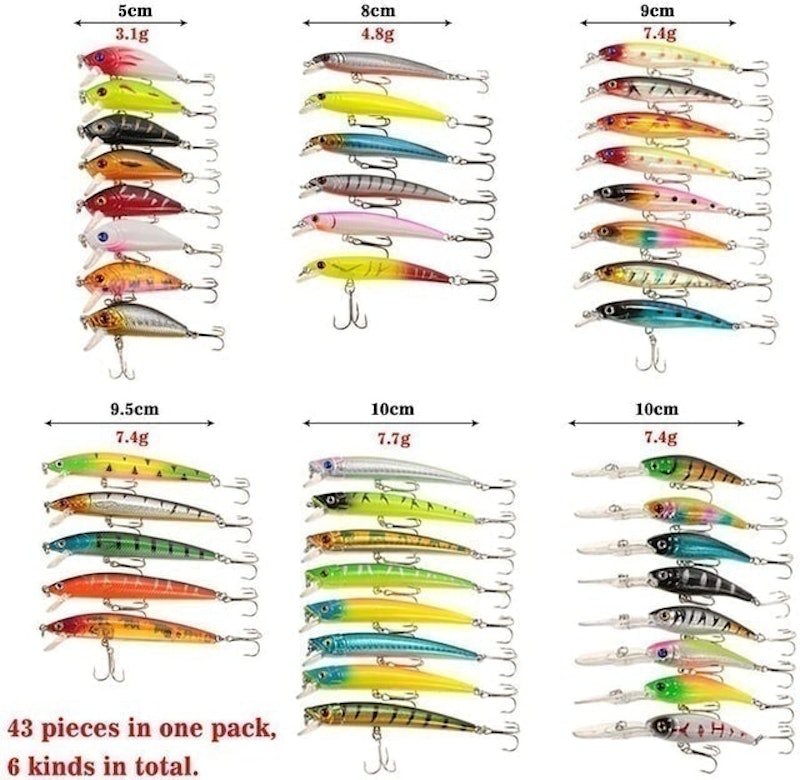 Kit Iscas Artificiais 43 Peças 2