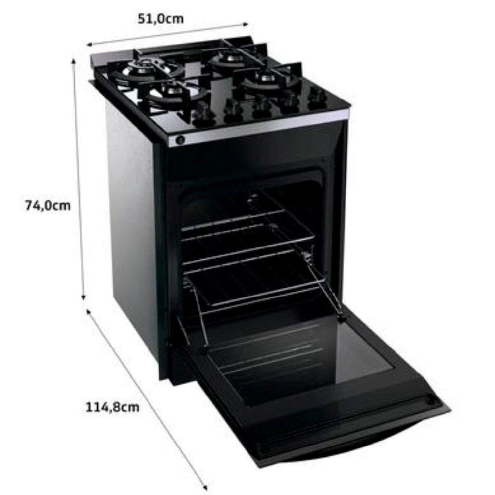 Fogão de Embutir Brastemp Mesa de Vidro 2