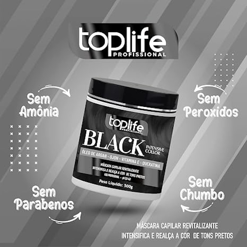 Máscara Matizadora Preta Black Toplife 2