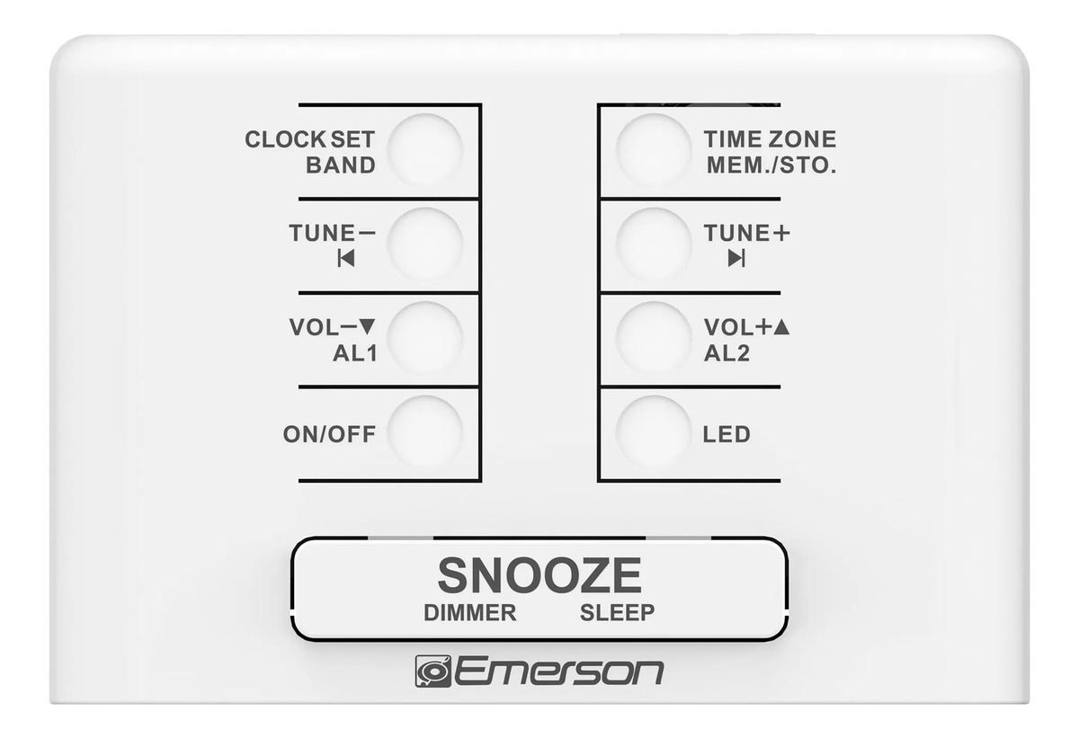 Rádio-Relógio Duplo com Alarme AM/FM Emerson Smartset PLL 2