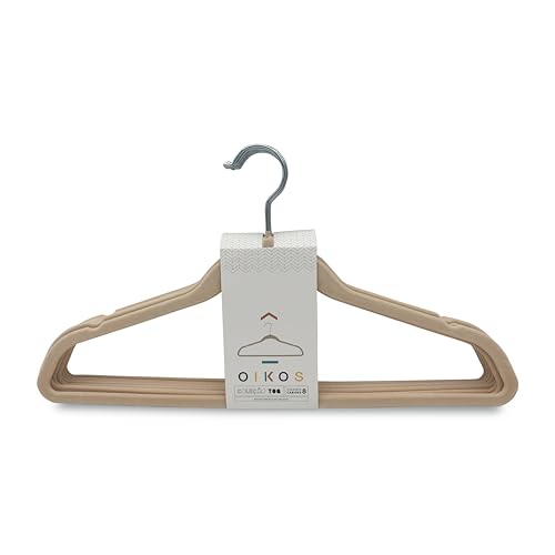 Kit de 8 Cabides de Veludo Bege Ultrafinos 1