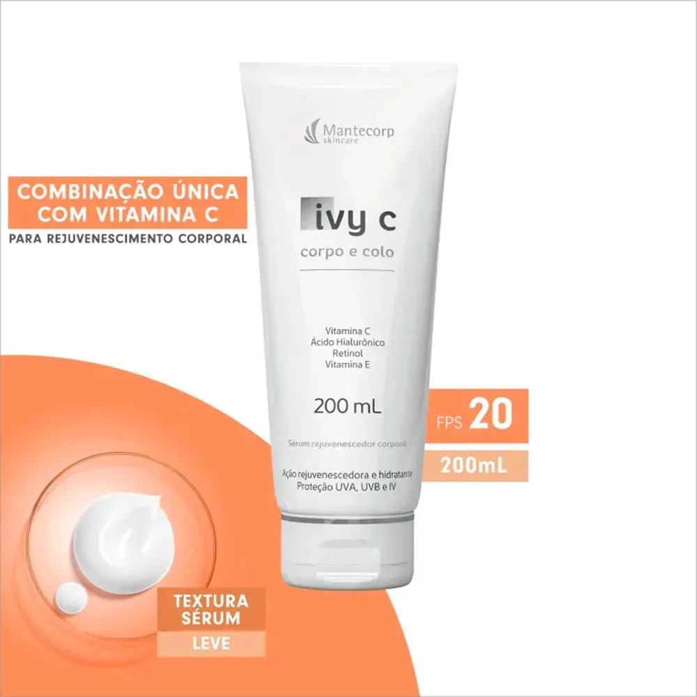 Rejuvenescedor Proteção Solar FPS 20 Ivy C Corpo e Colo 3