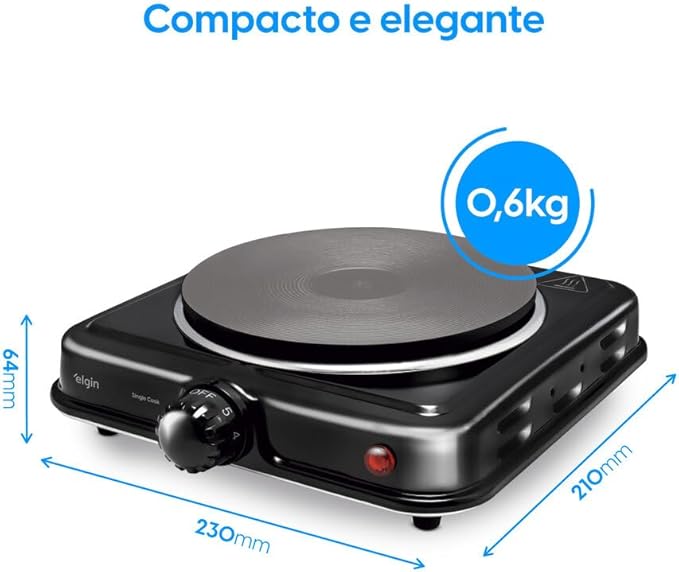 Fogão Elétrico Cooktop 1 Boca Elgin 2