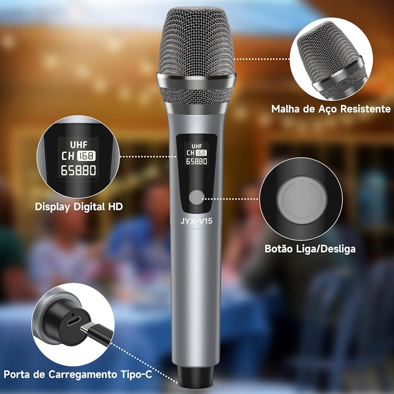 Microfone Wireless JYX V15 2