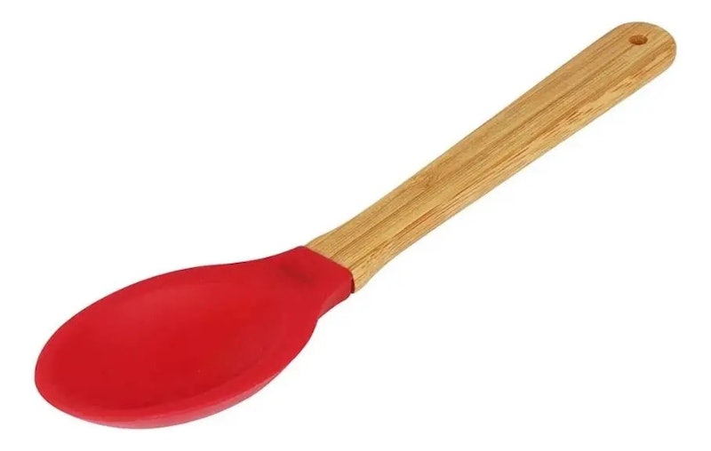 Colher Silicone e Bamboo Mor 2