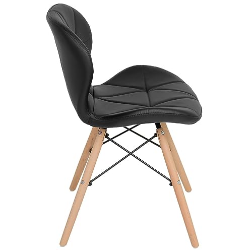 Cadeira Estofada Charles Eames Eiffel Slim Wood 4