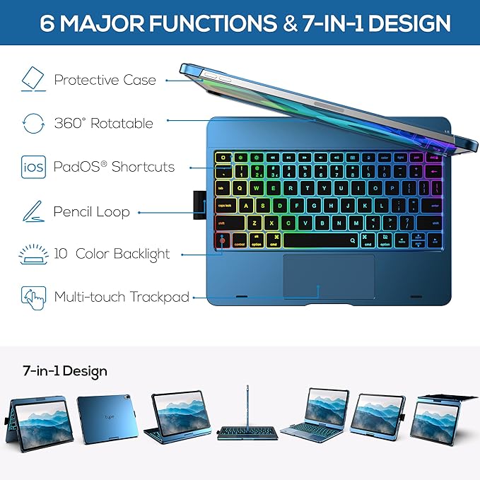 Capa Touch iPad Air 5ª Geração com Teclado 3