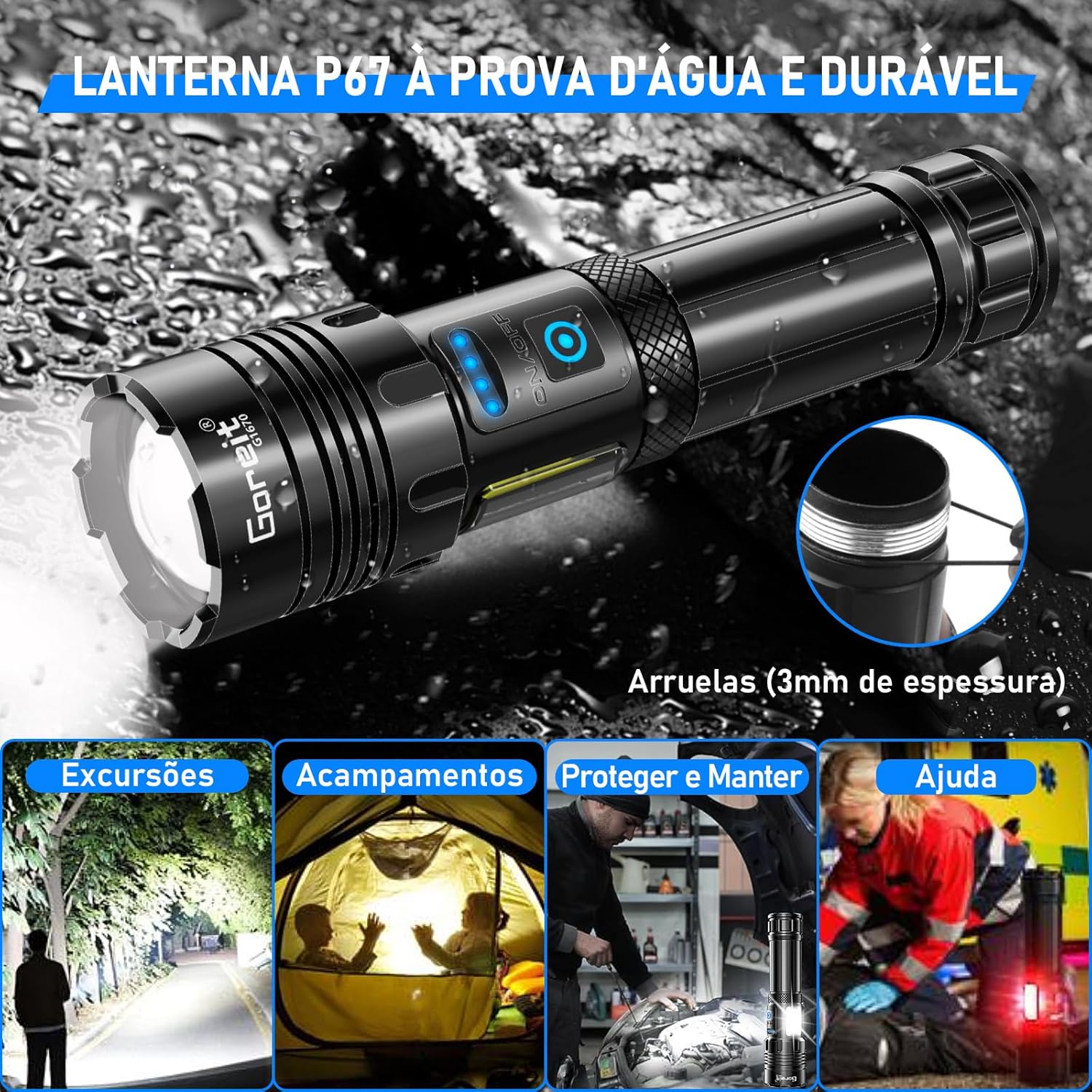Lanterna Tática Goreit 5