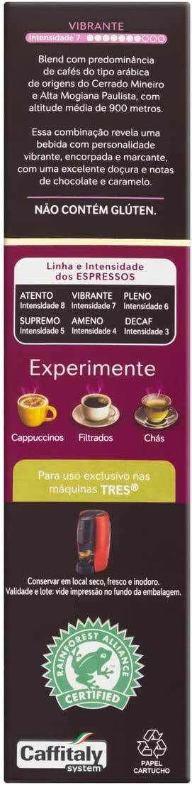 Cápsula de Café Espresso Vibrante TRES 3 Corações 5