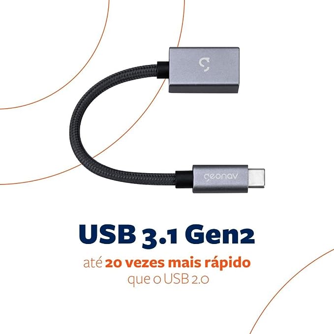 Cabo Adaptador On the Go USB-C para USB-A 3